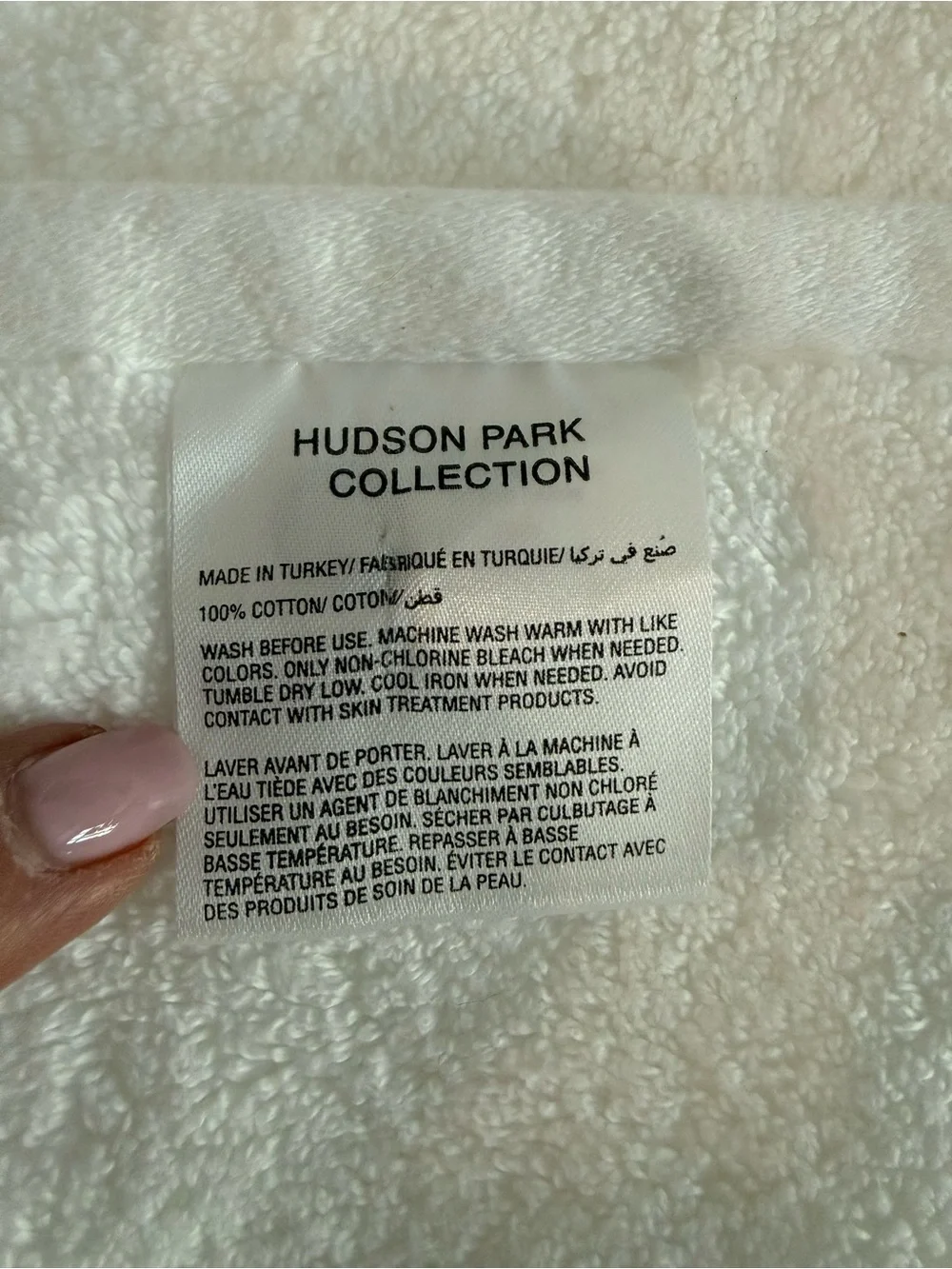 NEW Set of 2 Hudson Park Collection Turkish bath towel white $69 MSRP